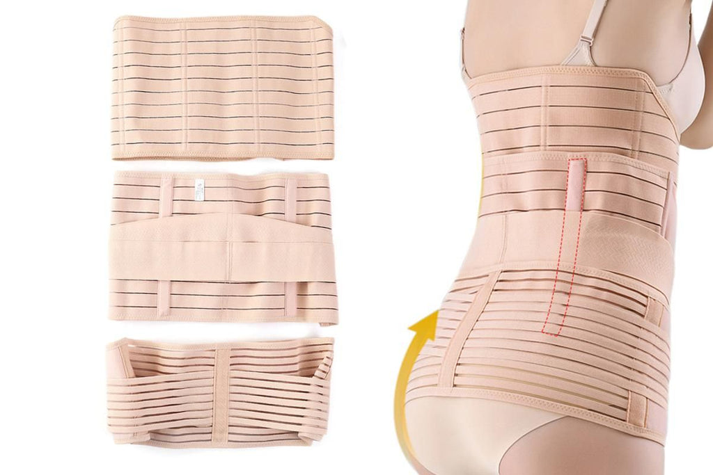 3 in 1 Postpartum Belly Band Waist Shapewear Recovery Girdle After Birth Support - Cuticolor & 2XL
