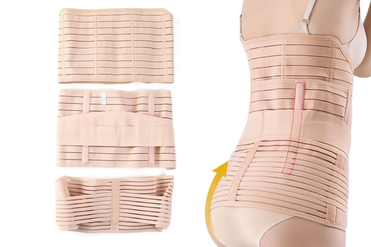3 in 1 Postpartum Belly Band Waist Shapewear Recovery Girdle After Birth Support - Cuticolor & 2XL