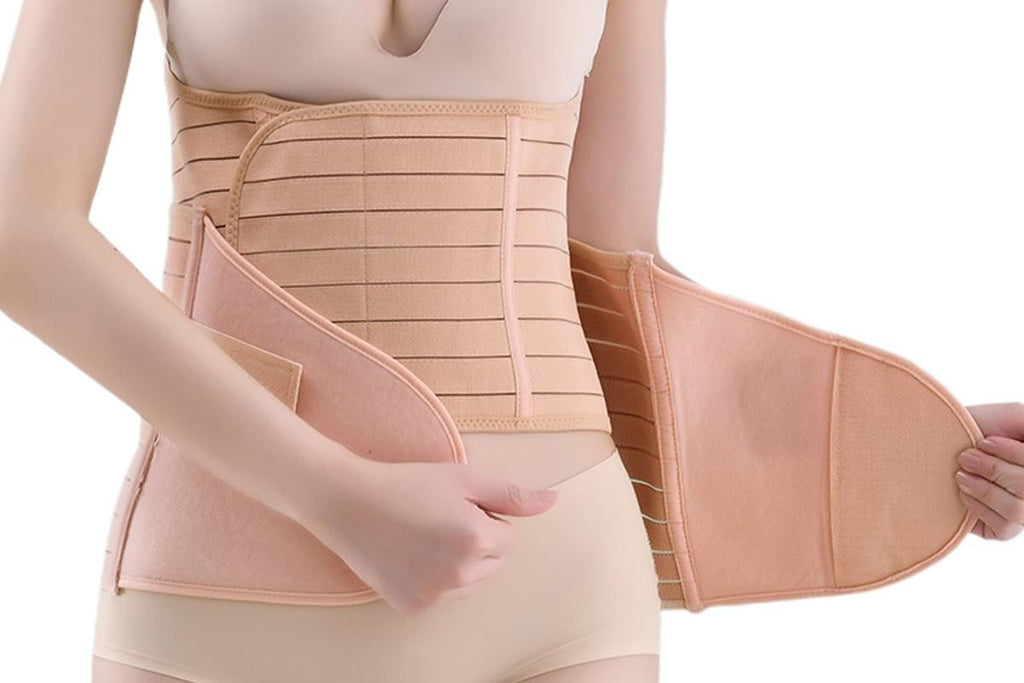3 in 1 Postpartum Belly Band Waist Shapewear Recovery Girdle After Birth Support - Cuticolor & XL