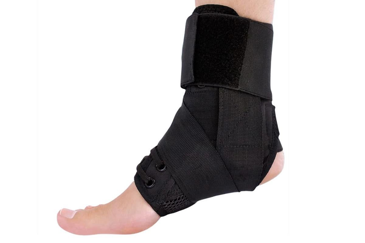 Adjustable Lace Up Ankle Brace Support for Sports Running Basketball - L