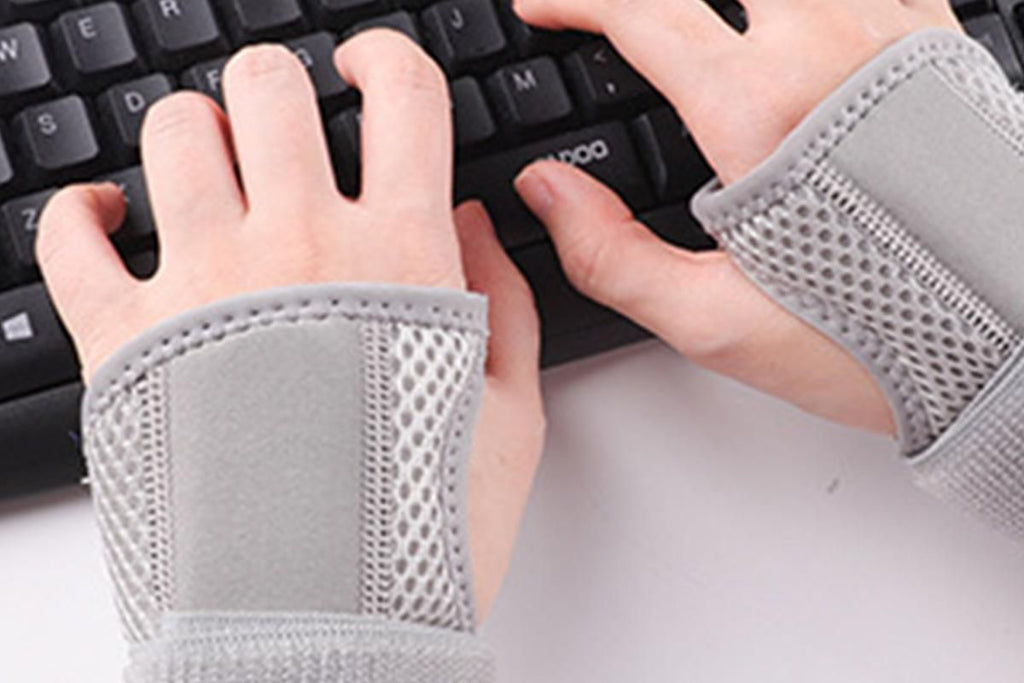 Adjustable Wrist Brace with Removable Steel Splint for Carpal Tunnel Support - Grey & Right & L