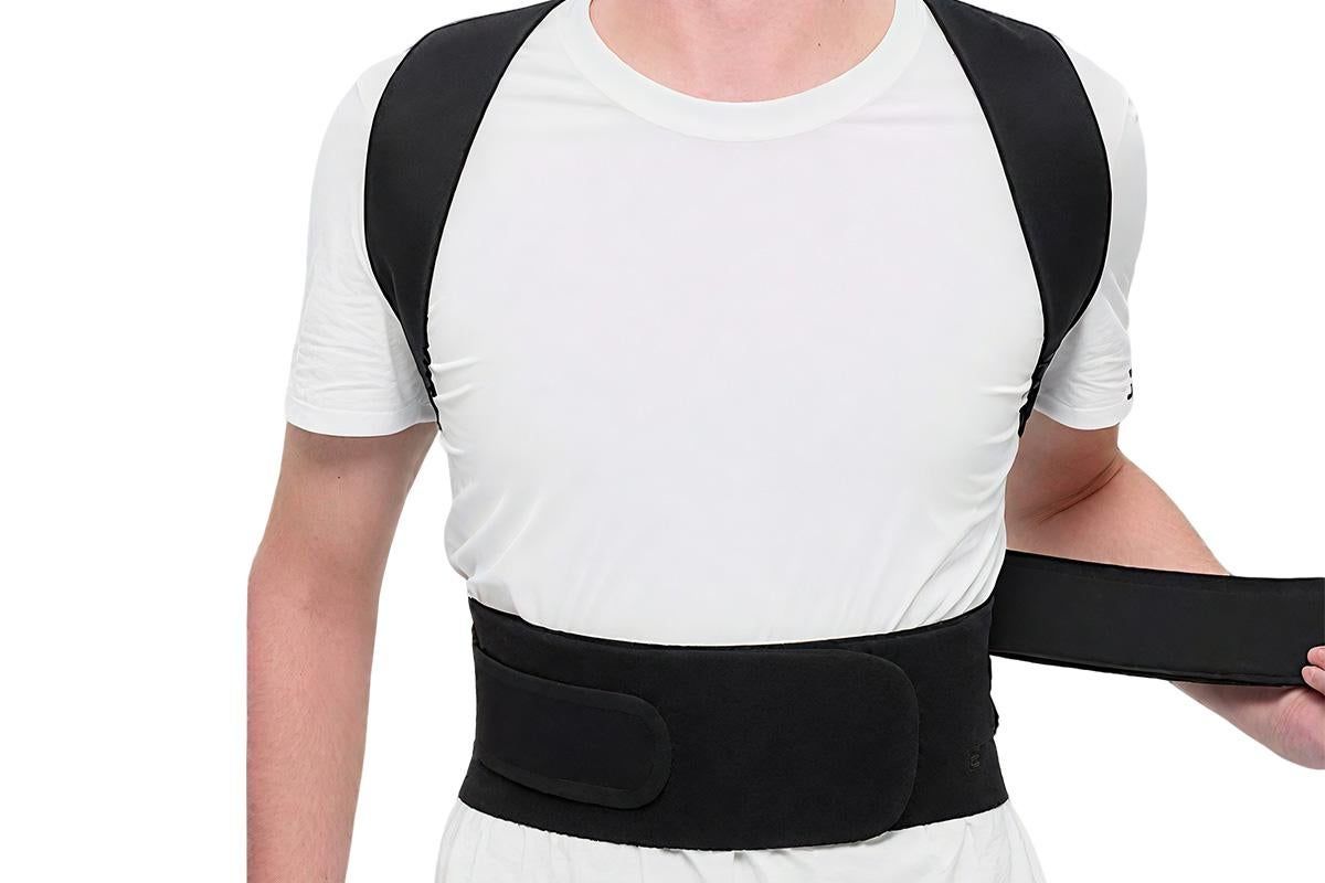 Adjustable Posture Corrector Full Back Shoulder Support Brace for Adults - L