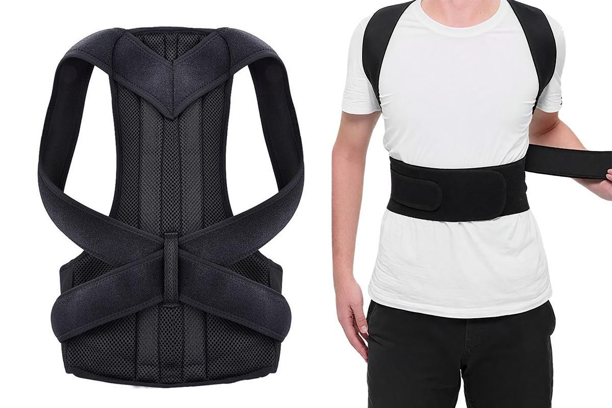 Adjustable Posture Corrector Full Back Shoulder Support Brace for Adults - S