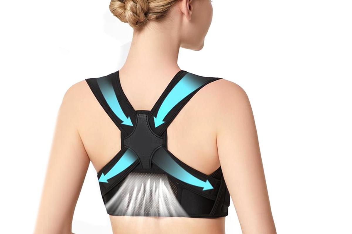 Adjustable Posture Corrector for Posture Correction Back Straightener -Black / S