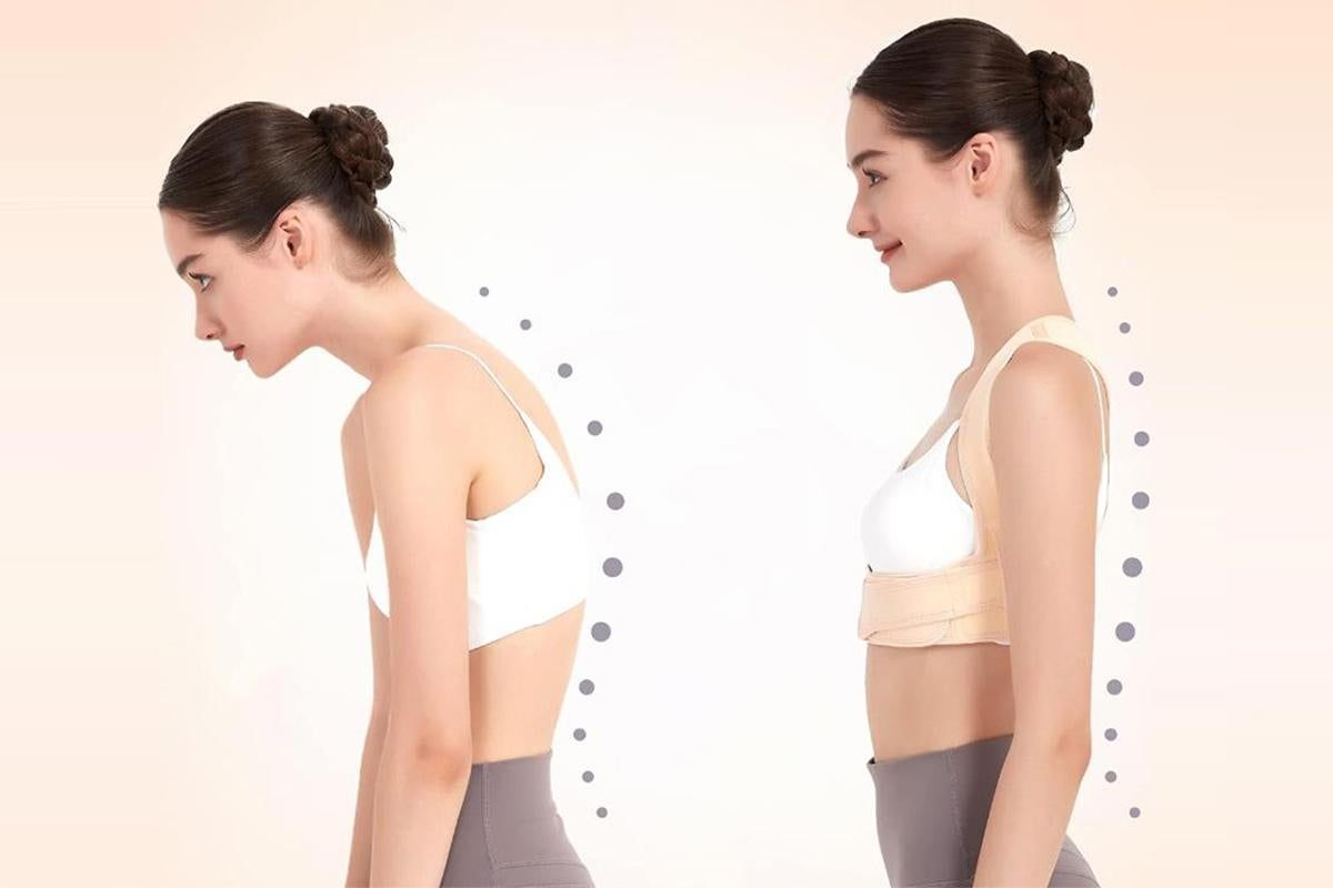 Adjustable Posture Corrector for Posture Correction Back Straightener -Nude / L