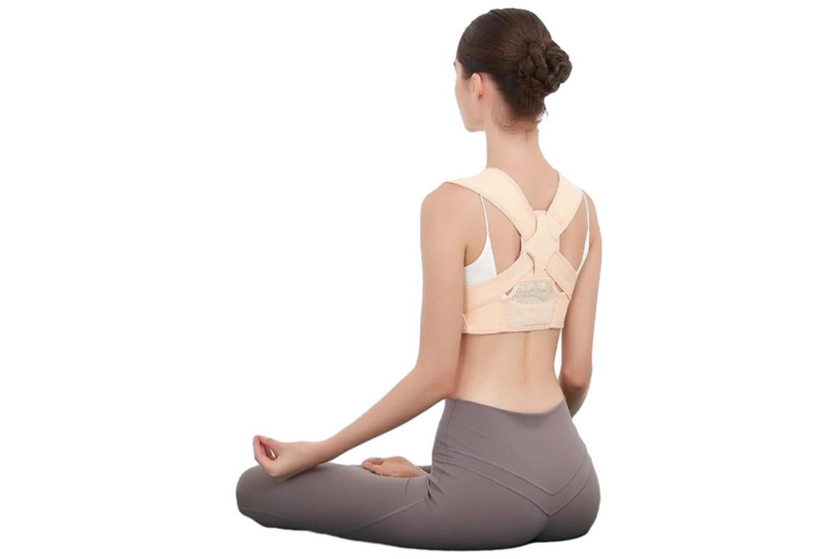 Adjustable Posture Corrector for Posture Correction Back Straightener -Nude / L