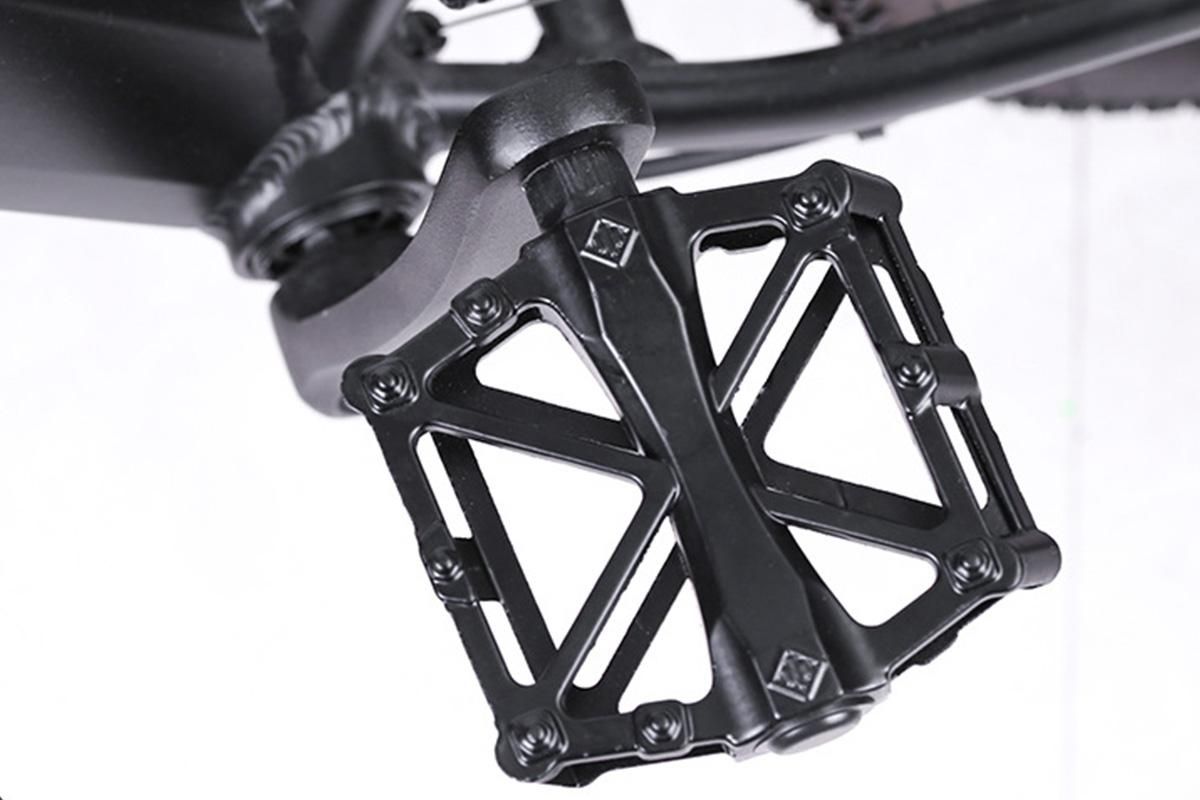 Aluminum Alloy Bike Pedals Wide Platform Lightweight Bicycle Pedals for MTB Road Bikes - Black