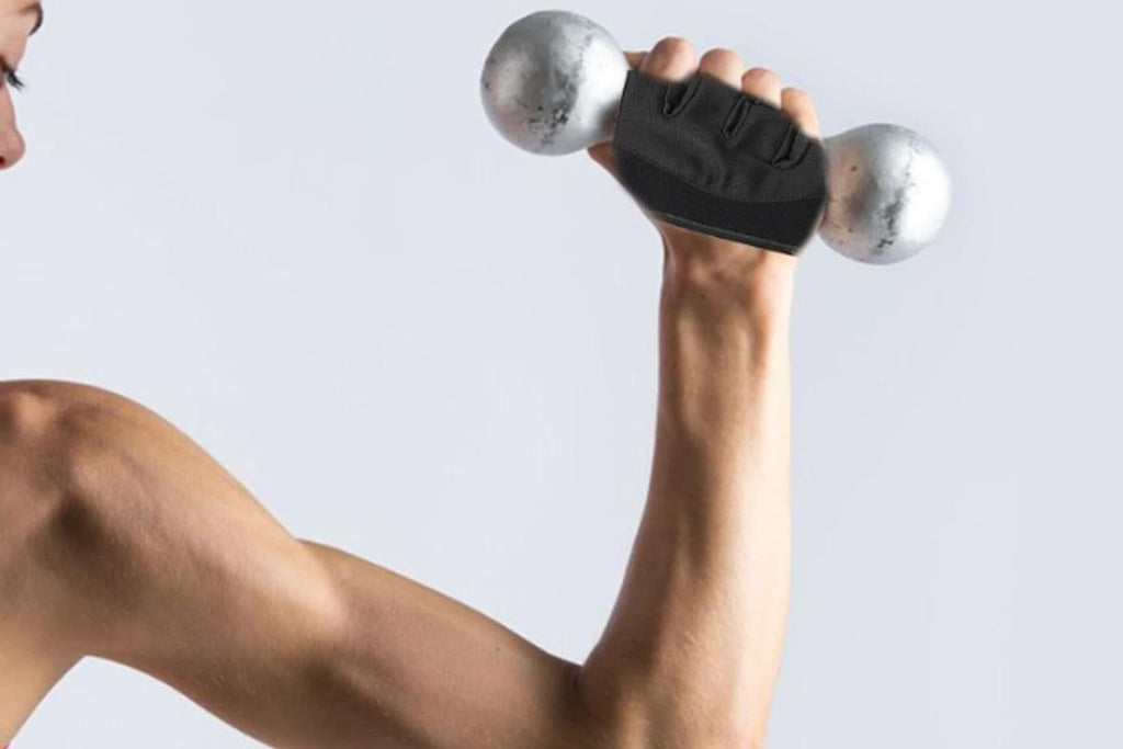 Breathable Workout Gloves Silicone Grip Half-Finger Gym Gloves for Weightlifting & Yoga - Black & XL