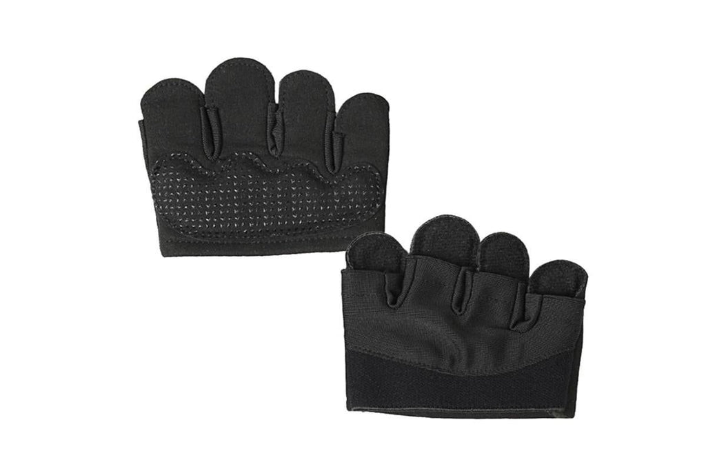 Breathable Workout Gloves Silicone Grip Half-Finger Gym Gloves for Weightlifting & Yoga - Black & M