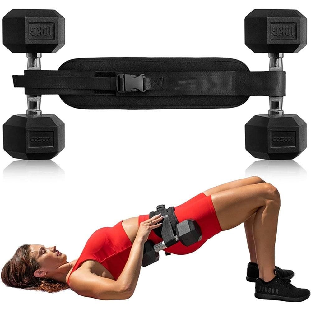 Hip Thrust Belt For Dumbbells Booty Belt For Hip Thrust Slip-Resistant Pad
