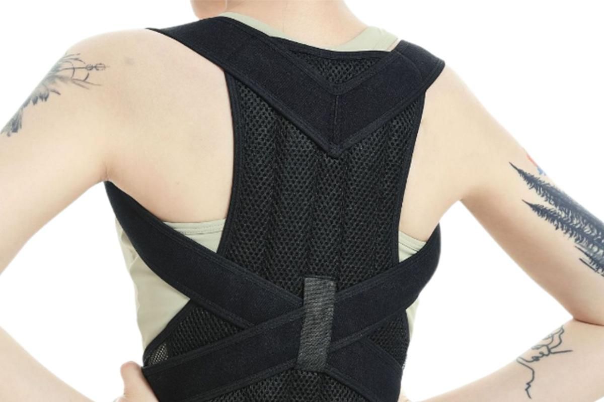 Hook and Loop Shoulder Support Brace Belt Back Posture Correctors -2XL
