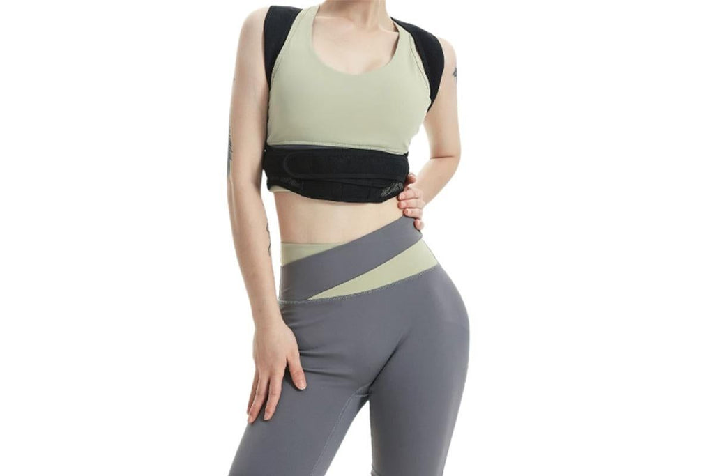 Hook and Loop Shoulder Support Brace Belt Back Posture Correctors -3XL