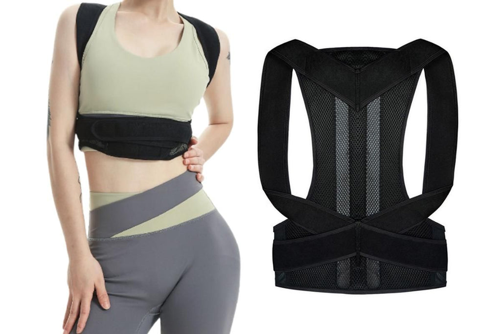 Hook and Loop Shoulder Support Brace Belt Back Posture Correctors -XL