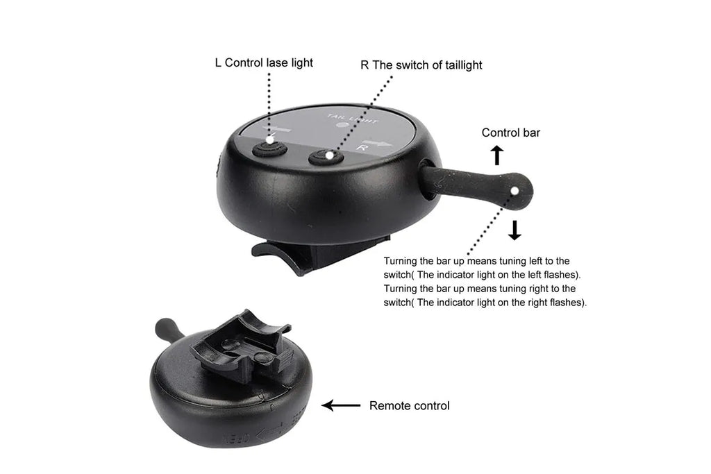 USB Rechargeable Bike Tail Light Smart Bicycle Turn Signal Lights