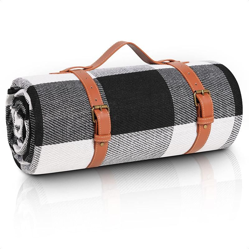 Outdoor Picnic Blanket Waterproof Mat Extra Wide Camping Tent Ground Sheet for Hiking and Outdoor Activities - Black S