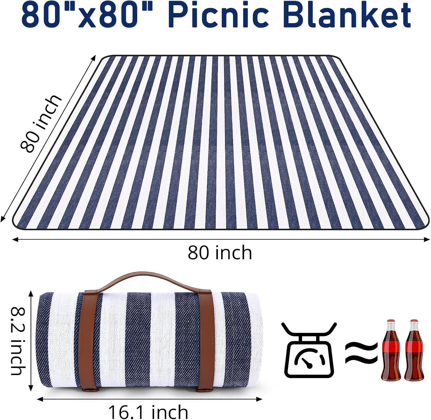 Outdoor Picnic Blanket Waterproof Mat Extra Wide Camping Tent Ground Sheet for Hiking and Outdoor Activities - Black M