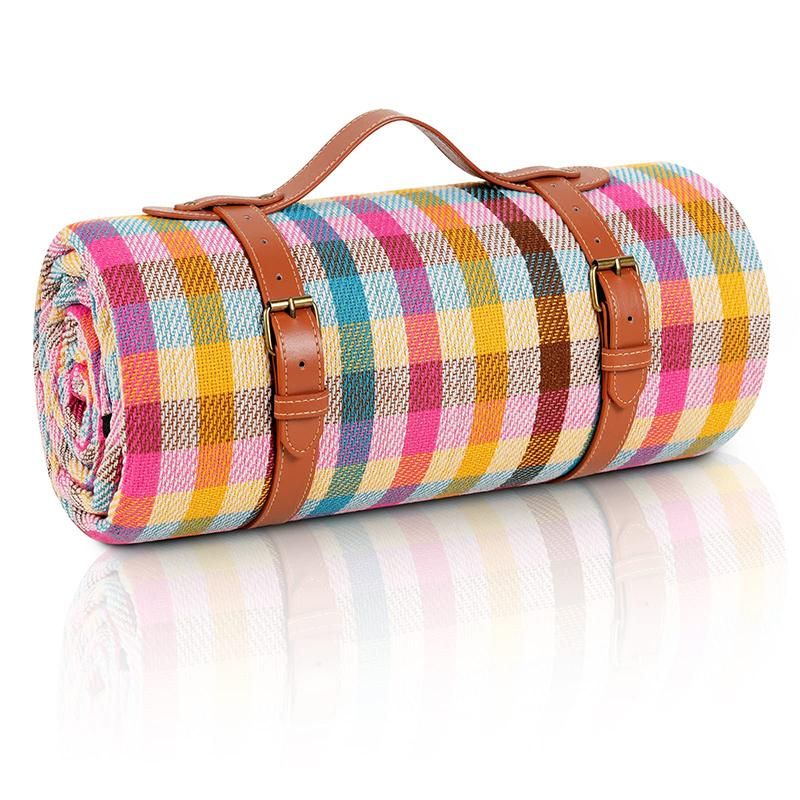 Outdoor Picnic Blanket Waterproof Mat Extra Wide Camping Tent Ground Sheet for Hiking and Outdoor Activities - Multicolor L