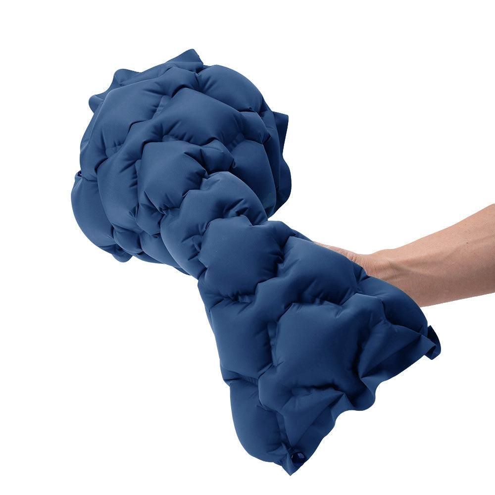 Foldable Inflatable Camping Seat Cushion Portable Seat Pad for Travel Outdoors Navy