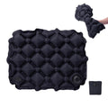 Foldable Inflatable Camping Seat Cushion Portable Seat Pad for Travel Outdoors Black