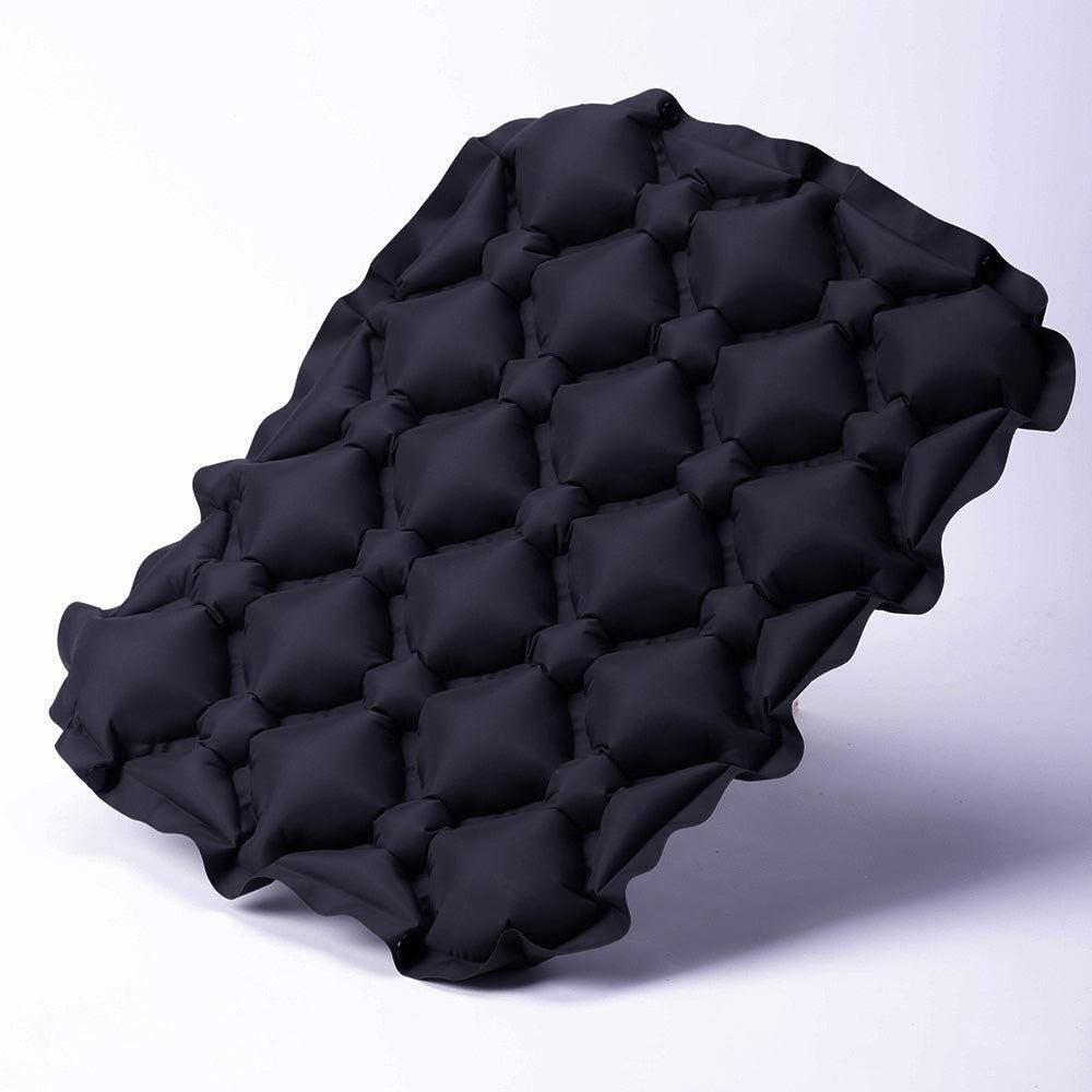 Foldable Inflatable Camping Seat Cushion Portable Seat Pad for Travel Outdoors Black