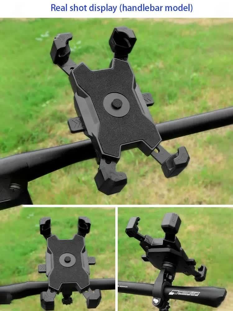 Blue Secure Grip Bike Phone Mount Adjustable 360 Rotation Bicycle Handlebar Holder Universal Cradle For Mtb & Road Cycling Mounts & Holders