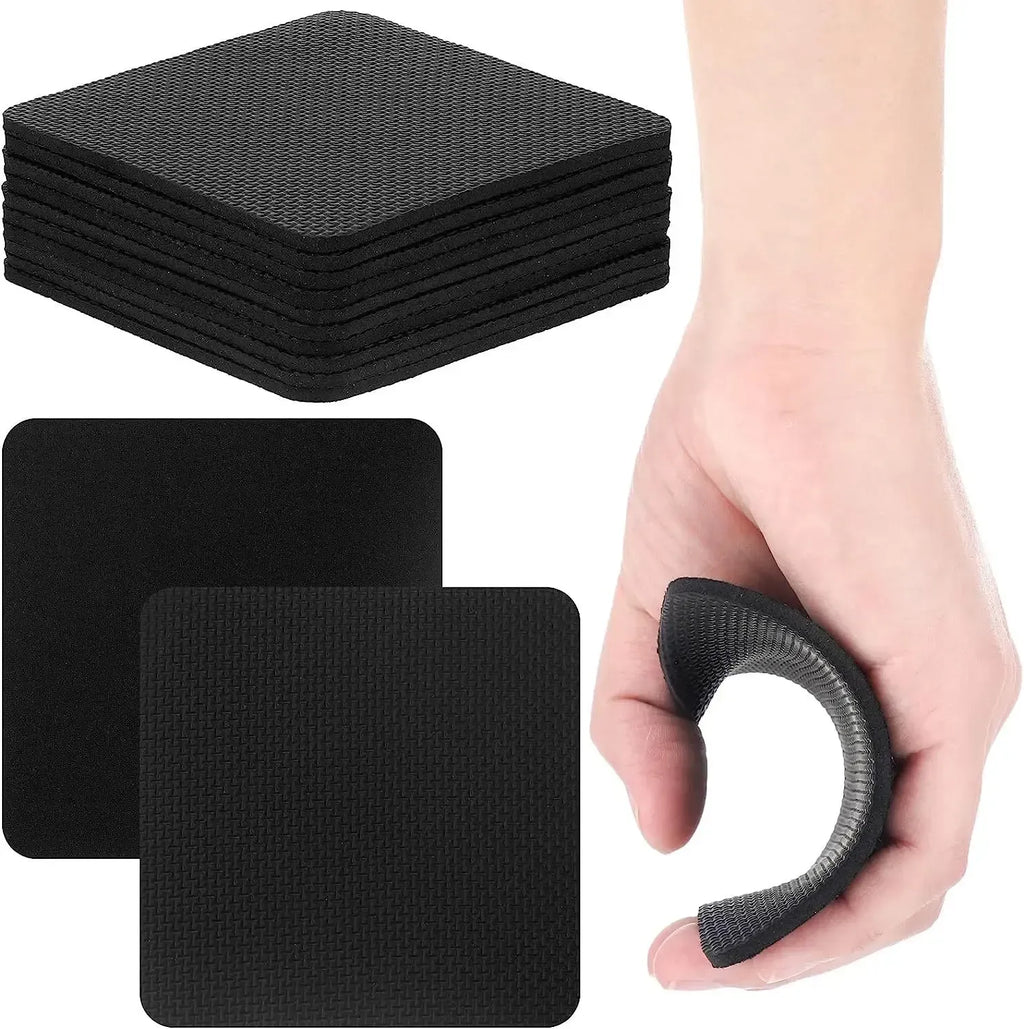 10Pcs Gym Workout Lifting Grips for Men & Women Pull up Weightlifting Hand Grips No Sweaty Hands - Black