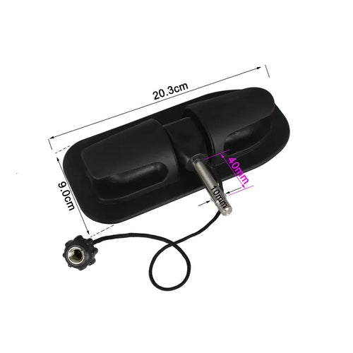 2pc Oar Holder Paddle Lock Support for Inflatable Boat Dinghy Raft Steel Beam Cross Paddle Hole 10mm All Direction