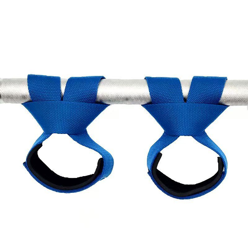 Gym Lifting Straps Barbell Deadlift Booster Belt Fitness Anti-slip Hand Wraps Wrist Straps Fitness Training Auxiliary Belt - Blue S