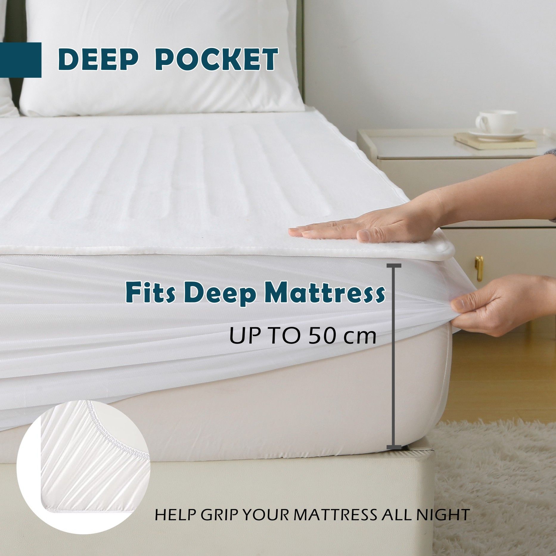 Heated Mattress Pad - Bedding Electric Blanket with 9 Heat Setting & 9-Hour Auto Off, Heated Mattress Pad-Machine Washable Fully Fitted Heating Pad with Overheat Protection , 800GSM Non Woven Fabric-fitted sheet cover(Super King)