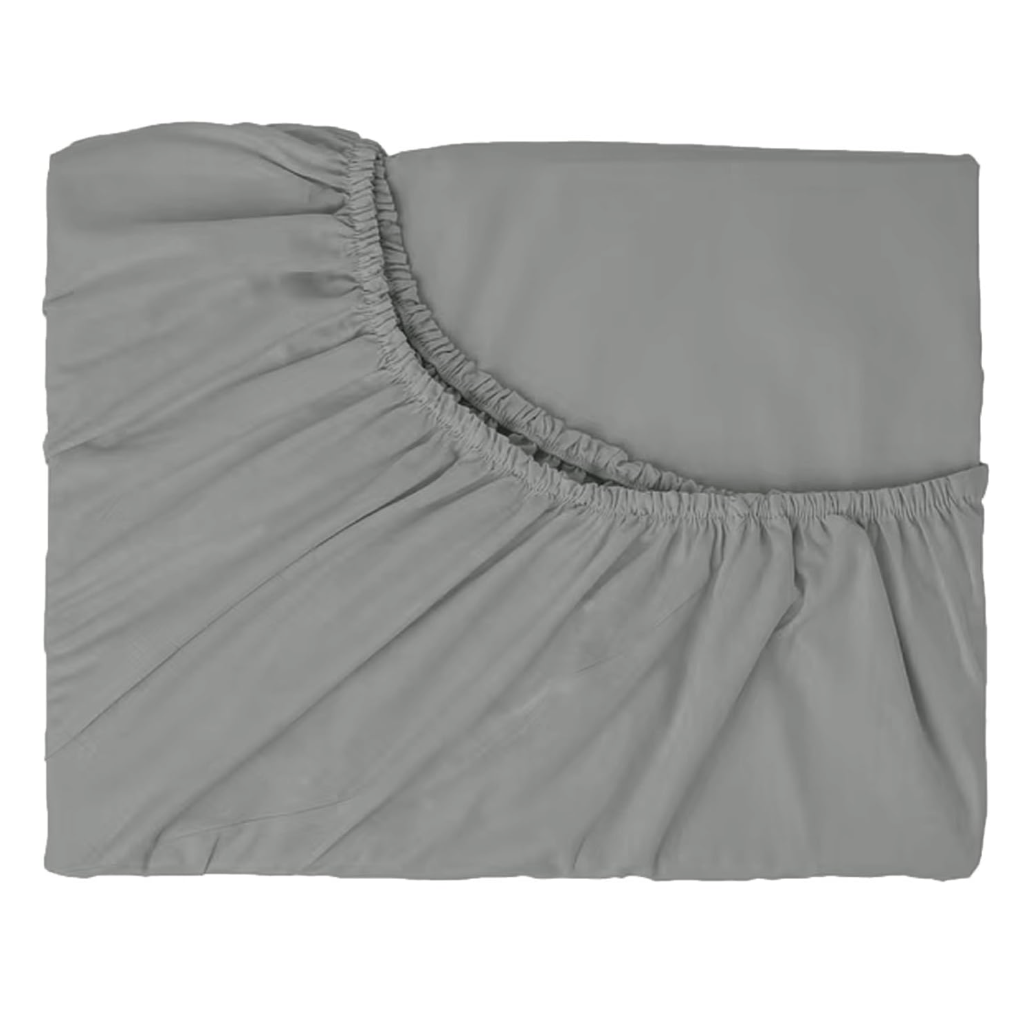 Hotel Quality Fitted Sheet - 1 Piece Fitted Sheet  -Breathable Bedding - Wrinkle, Fade, Stain Resistant- 16inch/40cm Deep Pocket Fitted Bed Sheet-Wrinkle and Fade Resistant,(Grey,Double)