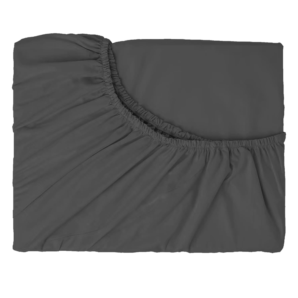 Hotel Quality Fitted Sheet - 1 Piece Fitted Sheet  -Breathable Bedding - Wrinkle, Fade, Stain Resistant- 16inch/40cm Deep Pocket Fitted Bed Sheet-Wrinkle and Fade Resistant,(Dark gray,Double)