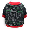 DROOLING DOG Pet Dog Cat Clothes Cotton T Shirt Black Red Edge (Christmas Bones) Size: S; Neck (cm): 24-28; Bust (cm): 32-38; Back length (cm): 22-25; Recommended pet weight (kg): 2.5 - 4.5