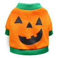 DROOLING DOG Pet Dog Cat Clothes Cotton T Shirt Orange dark green edge (pumpkin head) M Size: M; Neck (cm): 28-32; Bust (cm): 38-44; Back length (cm): 26-30; Recommended pet weight (kg): 4.5 - 7.0