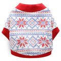 DROOLING DOG Pet Dog Cat Clothes Cotton T Shirt Red Edge (Snowflake) M Size: M; Neck (cm): 28-32; Bust (cm): 38-44; Back length (cm): 26-30; Recommended pet weight (kg): 4.5 - 7.0