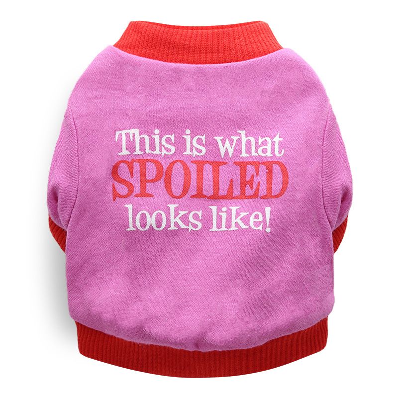 DROOLING DOG Pet Dog Cat Clothes Cotton T Shirt Rose (spoiled shoes) M Size: M; Neck (cm): 28-32; Bust (cm): 38-44; Back length (cm): 26-30; Recommended pet weight (kg): 4.5 - 7.0