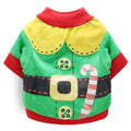 DROOLING DOG Pet Dog Cat Clothes Cotton T Shirt Green with Red Edge (Santa Claus) M Size: M; Neck (cm): 28-32; Bust (cm): 38-44; Back length (cm): 26-30; Recommended pet weight (kg): 4.5 - 7.0