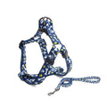 Pet Dog Chest Strap Harness Set Polyester Bones (chest back + traction rope) Code L