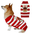 Dog Sweater Acrylic Knit Christmas Red and White Deer XXL
