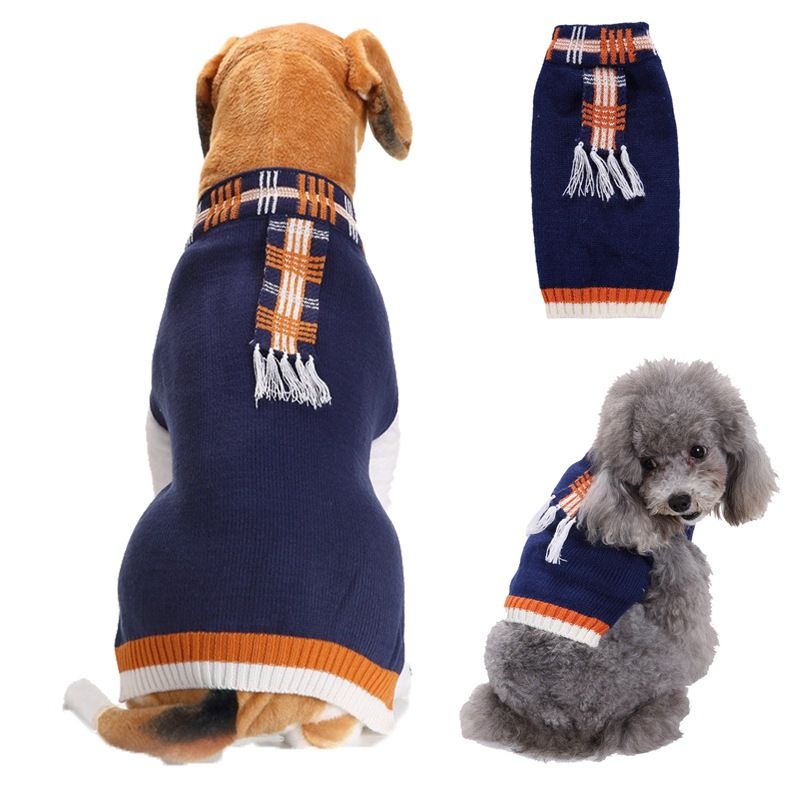 Dog Sweater Acrylic Knit Christmas Red and Green deer L Size: L; Neck (cm): 32-38; Bust (cm): 44-50; Back length (cm): 31-35; Recommended pet weight (kg): 7.0 - 10.0