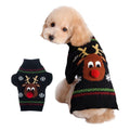 Dog Sweater Acrylic Knit Christmas Black Red-Nosed Fawn L Size: L; Neck (cm): 32-38; Bust (cm): 44-50; Back length (cm): 31-35; Recommended pet weight (kg): 7.0 - 10.0