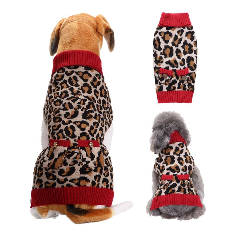 Dog Sweater Acrylic Knit Christmas Chao Brand Flag XL Size: XL; Neck (cm): 38-44; Bust (cm): 50-58; Back length (cm): 36-40; Recommended pet weight (kg): 10.0 - 15.0