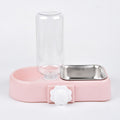 Pet Automatic Feeder Jiaming PP Stainless Steel 32 Pack Pink color box