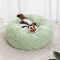 Qianxun pets Round Plush Pet Bed 40 cm Fruit Green Diameter 70 cm