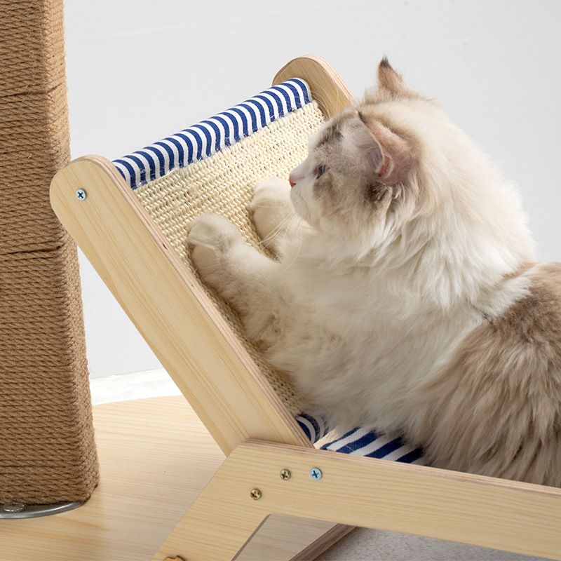 Lailey Cat Coconut Tree Climbing Frame Sisal Post [Solid wood multilayer] Coconut tree roller bed