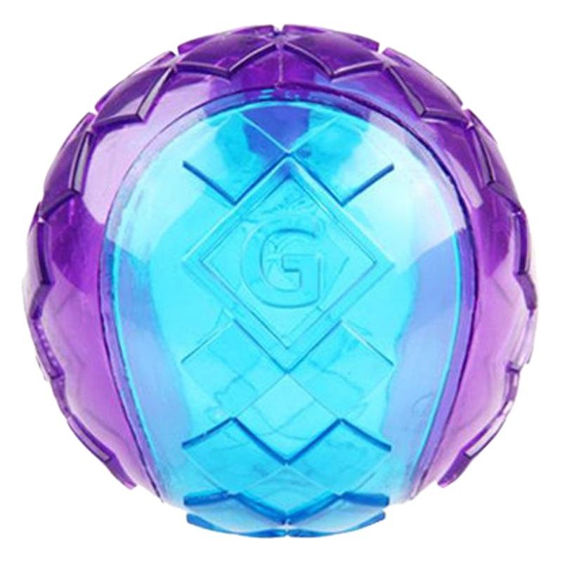Gigwi Dog Toy Ball Squeaky TPR Chew Stretch dumbbell [Transparent]]