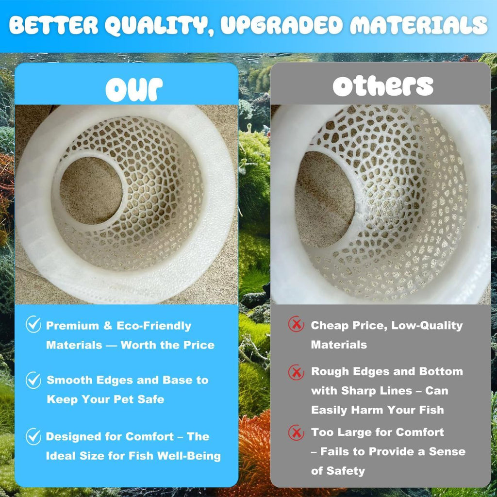 Floating Betta Hide & Shrimp Cave – 3D Printed Aquarium Hammock, Feeder & Rest Spot – Floating Betta Log & Cave Decor for Nano Tanks, Corydoras, Shrimp & Small Fish – Safe PLA, Patent Pending - Yellow - Size S