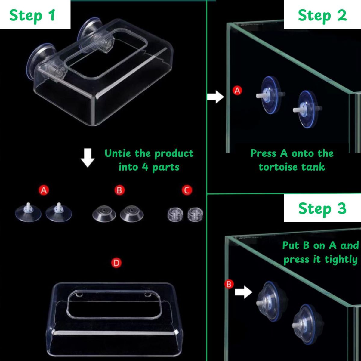 Fish Feeding Box Ring for Turtle with Filter Ball Set, Fish Feeder Ring and Nitrifying Ball, Betta Feeding Floating, Turtle Enrichment Toys, Floating Betta Food Holder (Clear，2Pcs） - Clear - Size M