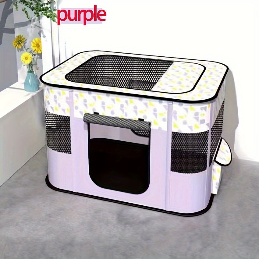 Foldable Pet Playpen for Cats and Small Dogs, Portable Puppy Exercise Cage, Indoor Pet Enclosure with Breathable Mesh, Perfect for Travel, Camping, and Outdoor Use as a Cat Whelping Box or Kitten Play Area (2XL, Green)
