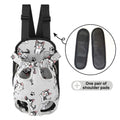 Portable Pet Front Chest Backpack for Small Dogs and Cats – Hands-Free Travel Carrier with Adjustable Straps, Breathable Mesh, and Padded Shoulder Pads for Comfortable Outdoor Adventures (L, Grey)