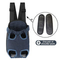 Portable Pet Front Chest Backpack for Small Dogs and Cats – Hands-Free Travel Carrier with Adjustable Straps, Breathable Mesh, and Padded Shoulder Pads for Comfortable Outdoor Adventures (M, Navy)